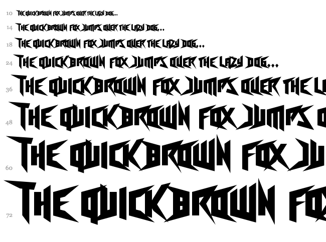 Freestyling Centipede font waterfall